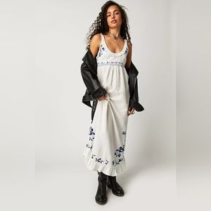 NWT Free People Magda Embroidered Dress Size Large